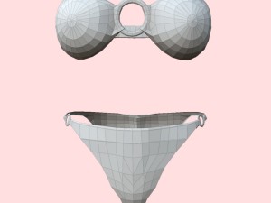 sexy snake print bikini Modelo 3D