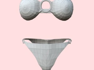 sexy snake print bikini 3D Model