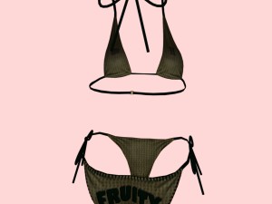 sexy fruity print bikini Modelo 3D