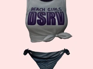 seksowne bikini plażowe w kolorze niebieskim Model 3D