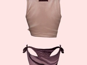 sexy beach bikini pink 04 3D Model