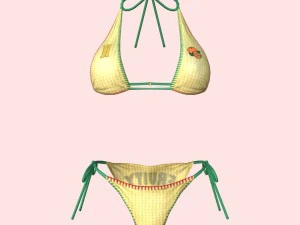 sexy gelber Bikini 3D Modell