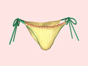 sexy yellow bikini 3D Model