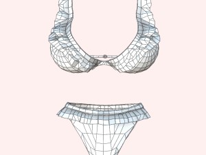 sexy pink bikini Modèle 3D