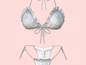 sexy jeans bikini 3D Model