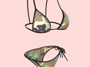 sexy army bikini p01 Modelo 3D
