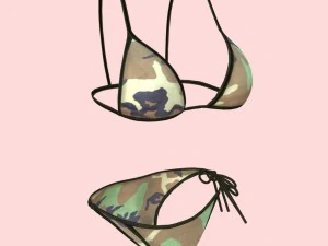 sexy army bikini p01 3D Model