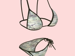 sexy army bikini p02 Modèle 3D