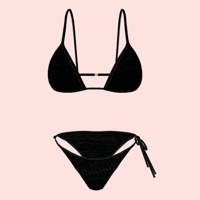 sexy black dotted bikini p04 3D Model .c4d .max .obj .3ds .fbx .stl .blend 