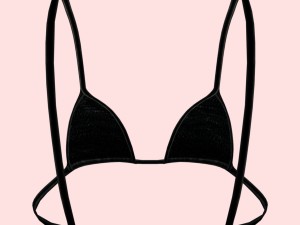 sexy black dotted bikini p04 Modelo 3D