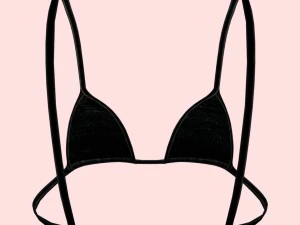sexy black dotted bikini p04 3D Model
