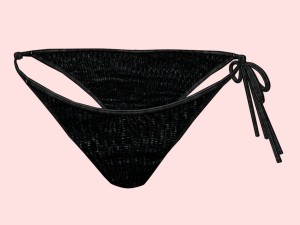 sexy black dotted bikini p04 Modelo 3D