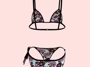 biqu&iacute;ni sexy com estampa floral p06 Modelo 3D