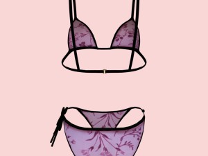sexy pink floral bikini p08 3D मॉडल