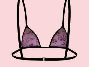 sexy pink floral bikini p08 3D Model