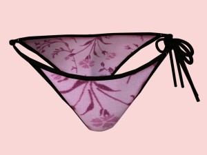 sexy pink floral bikini p08 3D मॉडल