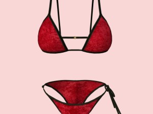 sexy red santa bikini p09 3D 모델