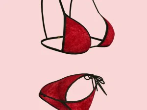 sexy red santa bikini p09 3D Model