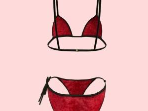 sexy red santa bikini p09 3D 모델