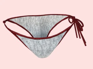 sexy white santa bikini p10 3D Model