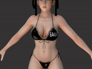 11 beautifuly seductive bikini girls collection festival offer 3D Model