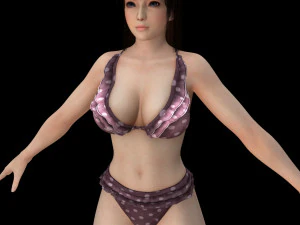 11 beautifuly seductive bikini girls collection festival offer 3D Model