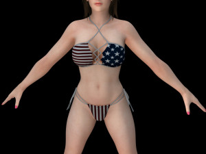 11 beautifuly seductive bikini girls collection festival offer 3D 模型