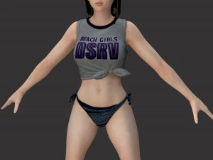 11 beautifuly seductive bikini girls collection festival offer 3D Model