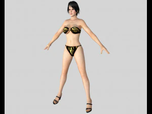 11 beautifuly seductive bikini girls collection festival offer 3D Model