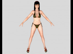 11 beautifuly seductive bikini girls collection festival offer 3D 模型