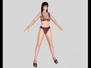 11 beautifuly seductive bikini girls collection festival offer 3D Model