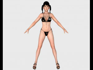 11 beautifuly seductive bikini girls collection festival offer 3D Model