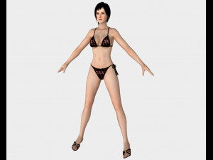 11 beautifuly seductive bikini girls collection festival offer 3D 模型