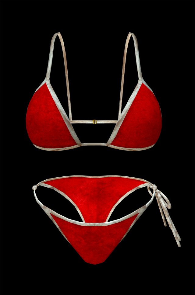 red santa bikini for christmas Modelo 3D .c4d .max .obj .3ds .fbx .stl .blend 