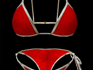 rode kerstbikini voor Kerstmis 3D Model