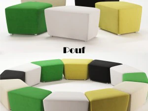 पौफ 3D मॉडल