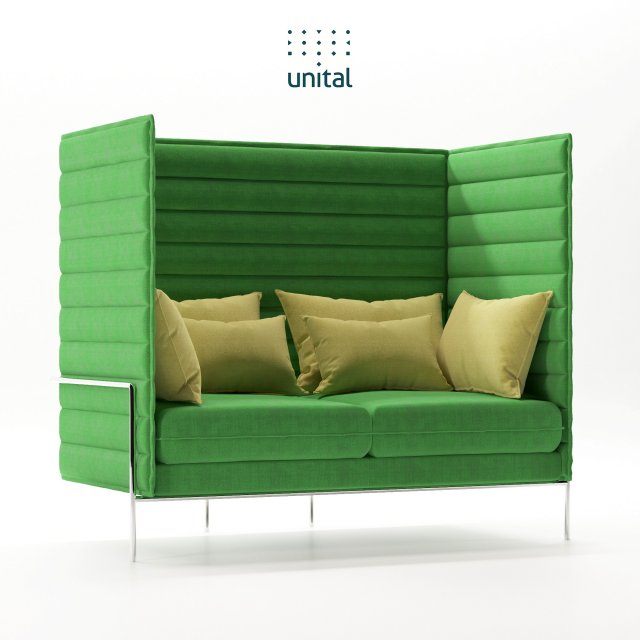 sofa for office unital tesla Modello 3D .c4d .max .obj .3ds .fbx .stl .blend 