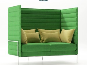 sofa for office unital tesla 3D 모델