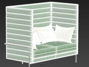 sofa for office unital tesla Modello 3D