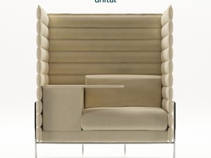 sofa for office unital tesla Model 3D