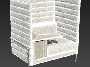 sofa for office unital tesla Model 3D