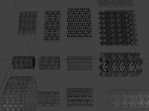 four pack of interlocking lattice Model 3D