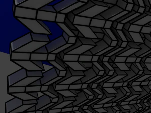 quatro pacotes de treli&ccedil;a interligada Modelo 3D