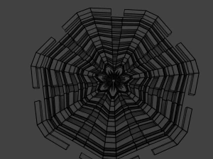 quatro pacotes de treli&ccedil;a interligada Modelo 3D