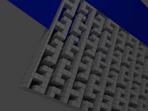 quatro pacotes de treli&ccedil;a interligada Modelo 3D