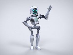 robot cartoon character 3D Model