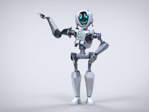 robot cartoon character Modelo 3D