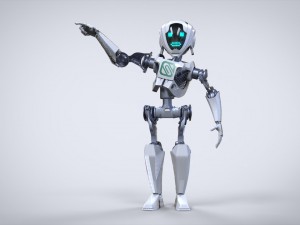 robot cartoon character Modelo 3D