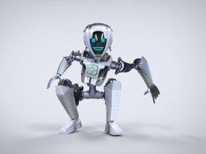 robot cartoon character Modelo 3D