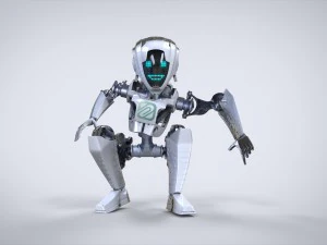 robot cartoon character 3D Model
